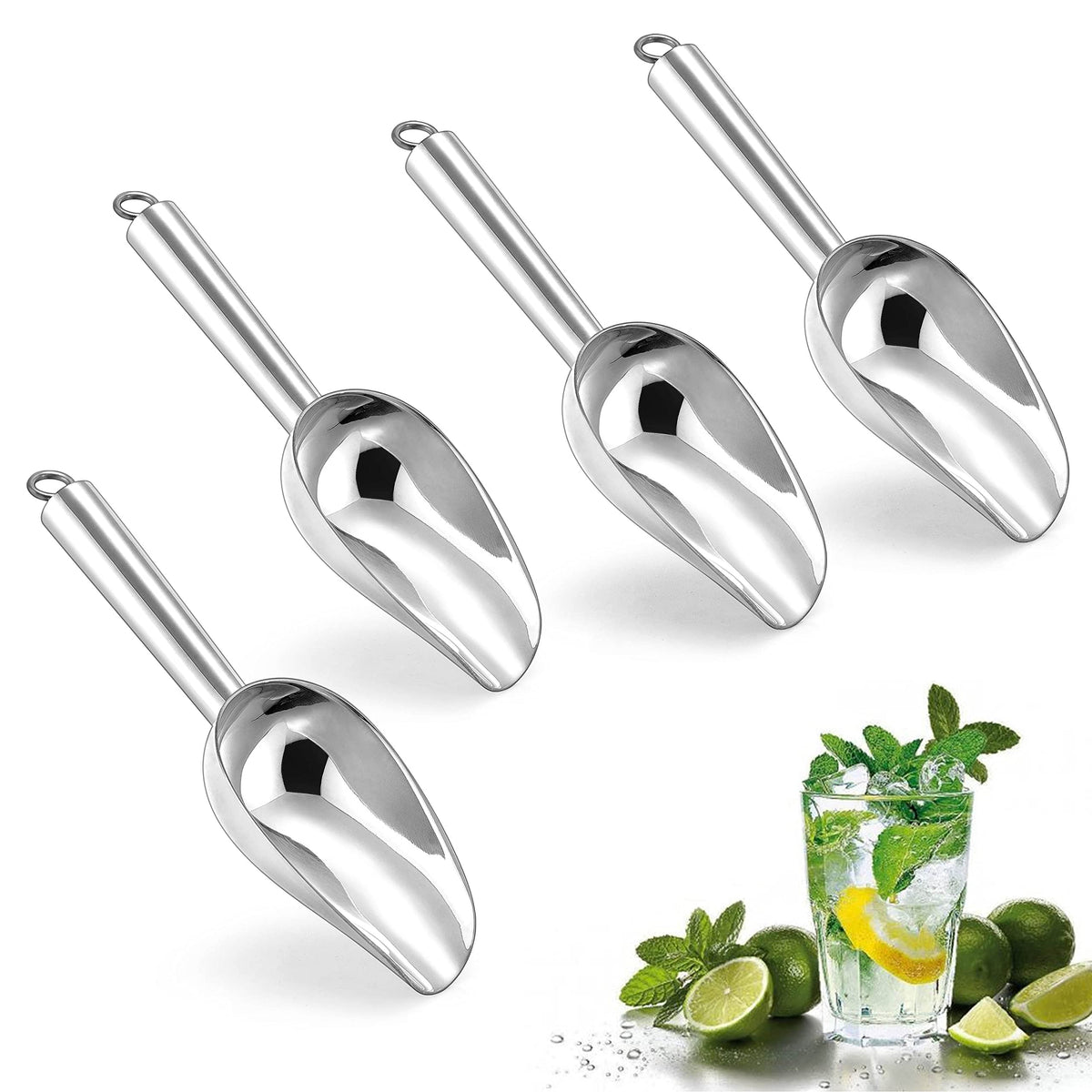3oz Mini ice Scoop Set of 4 (4 Count)