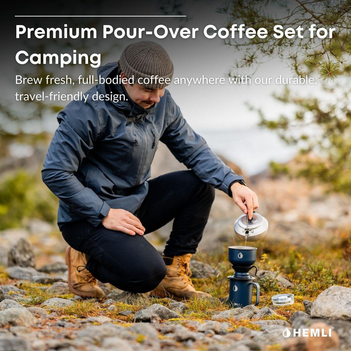 16 oz Pour Over Camping Coffee Maker Set (2 Count)