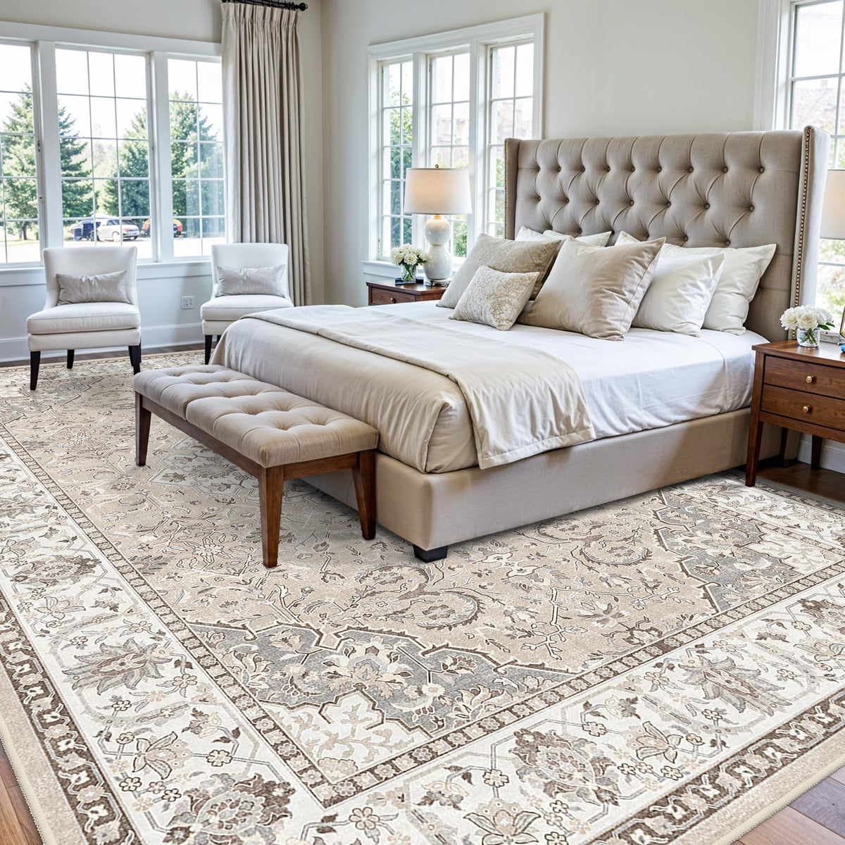 10x14 Washable Vintage Area Rug (140 Sq Ft)