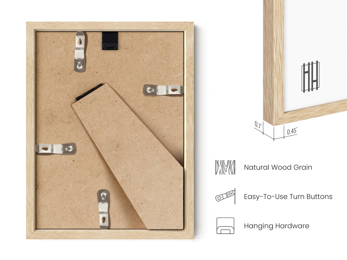 6x8 Natural Oak Wooden Picture Frame (4 Count)
