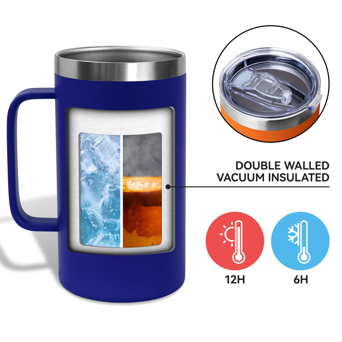 24oz Mug with Handle and Lid (4 Count)