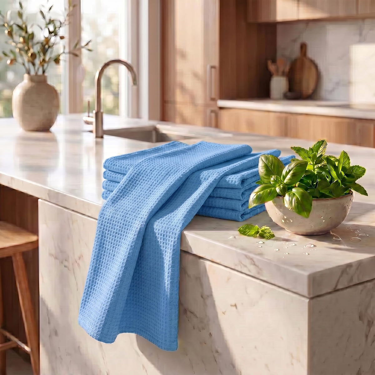 Kitchen Towels Cotton Dish Towels 20”x30” (6 Count)