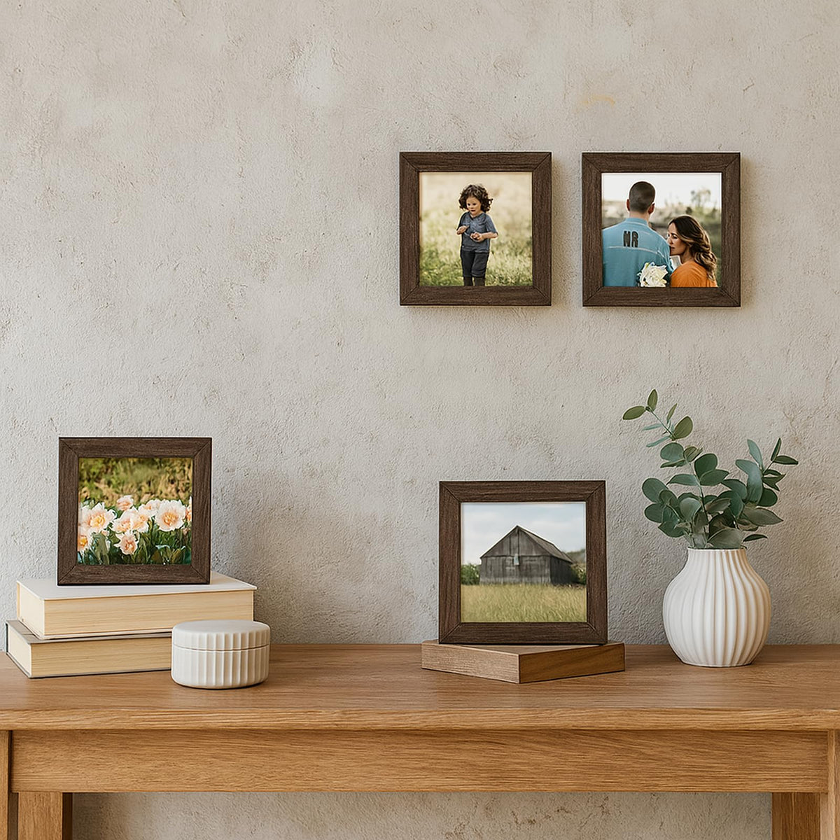 6x6 Solid Oak Wood Picture Frame