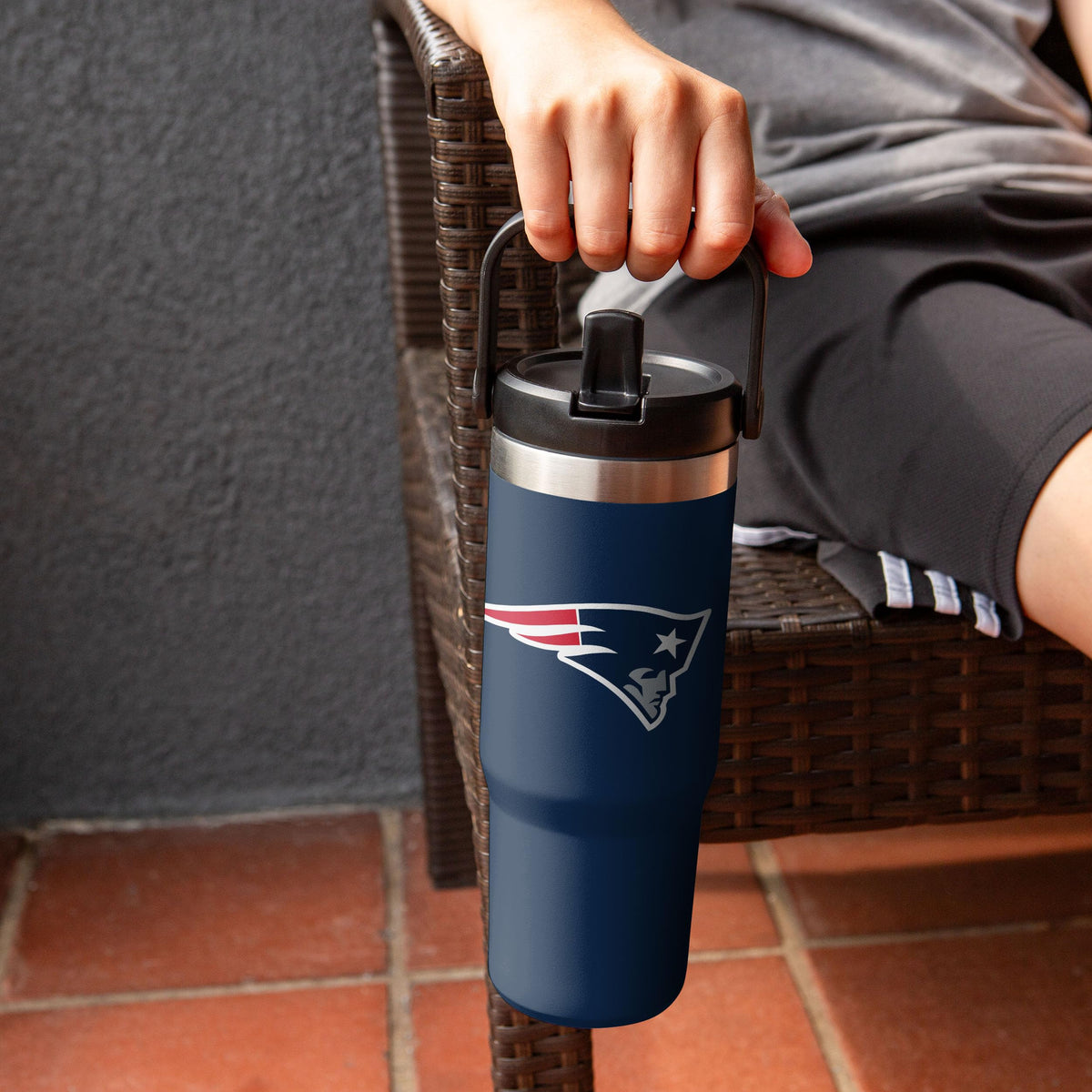 New England Patriots NFL 30 oz Straw Tumbler
