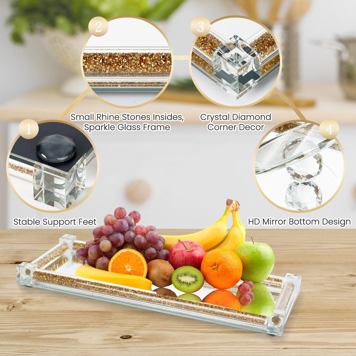 Coffee Sugar Tea Crystal Canister Set of 4 (4 Count)