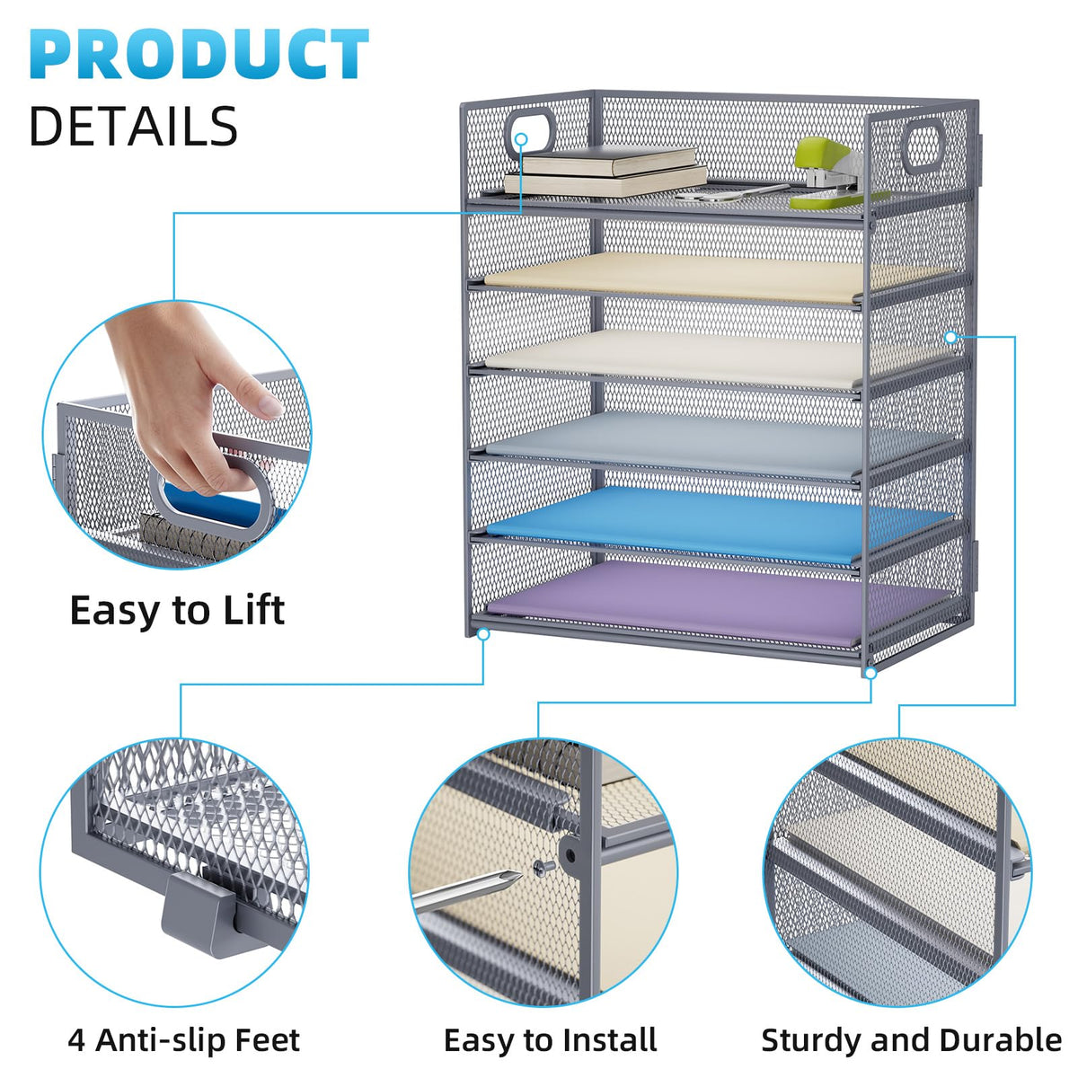 6 Tier Paper Organizer Letter Tray