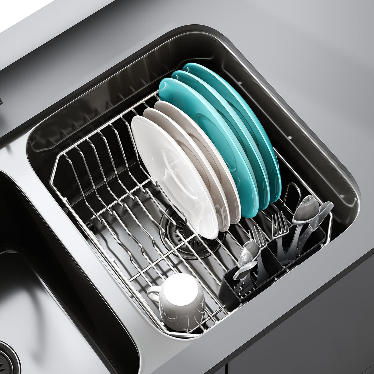 in Sink Dish Drying Rack