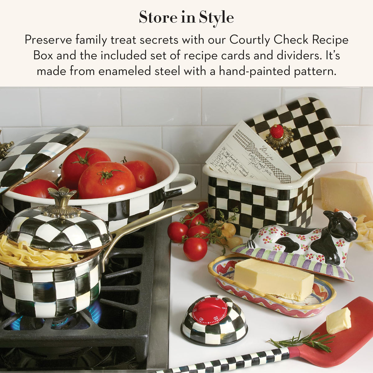Enamel Recipe Box