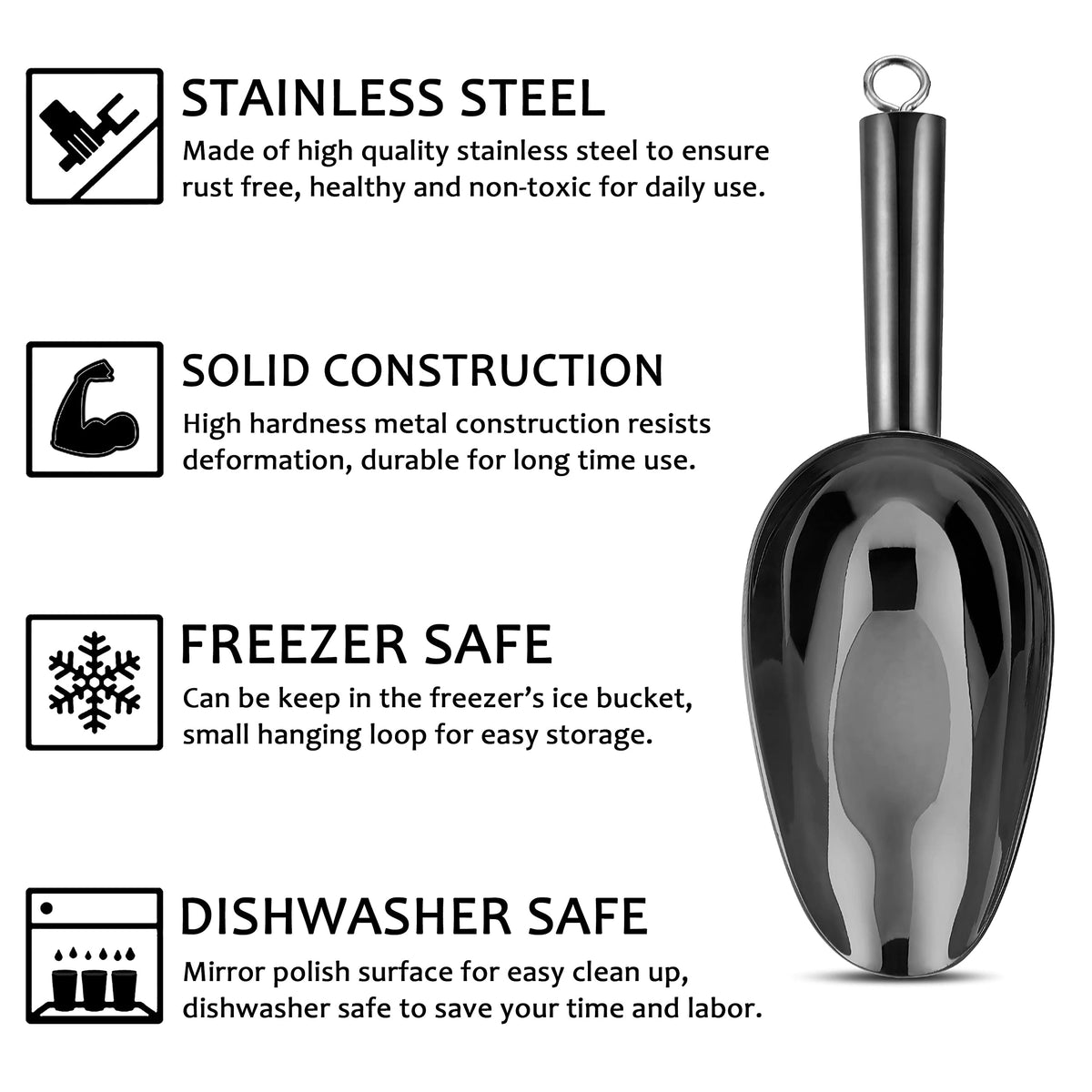 6 Ounce Ice Scoop Set of 2 (2 Count)