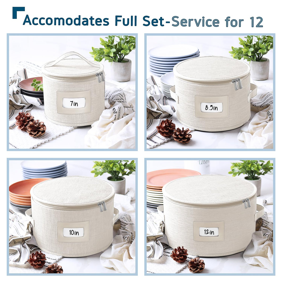 4 Piece Dish Storage Containers