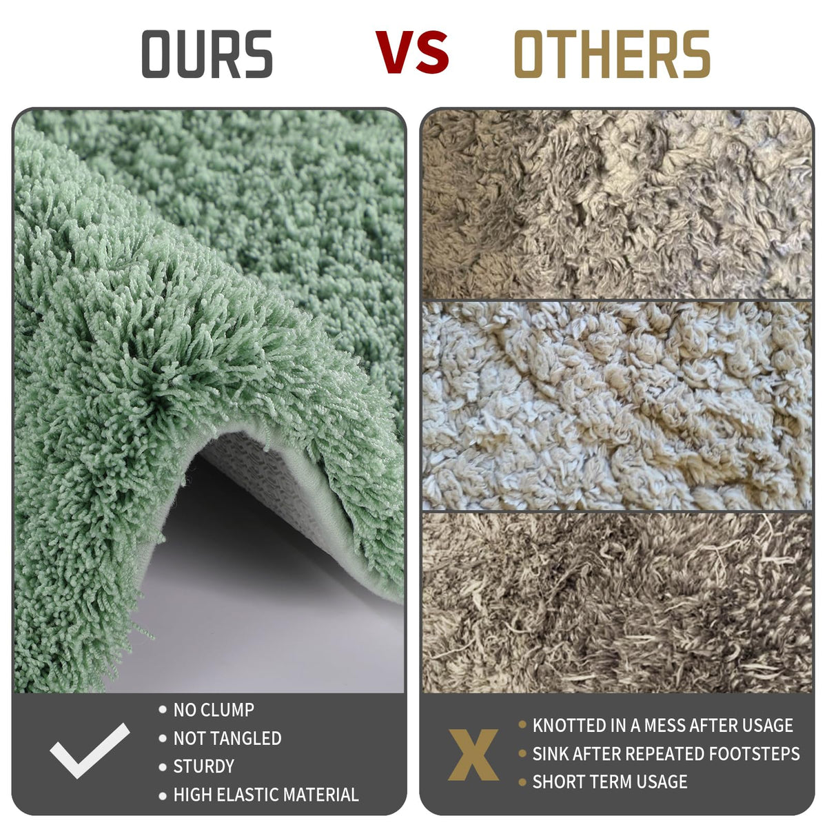 Luxury Fluffy Bathroom Rugs