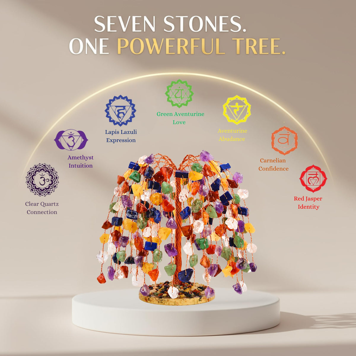 Seven Chakra Crystal Tree of Life