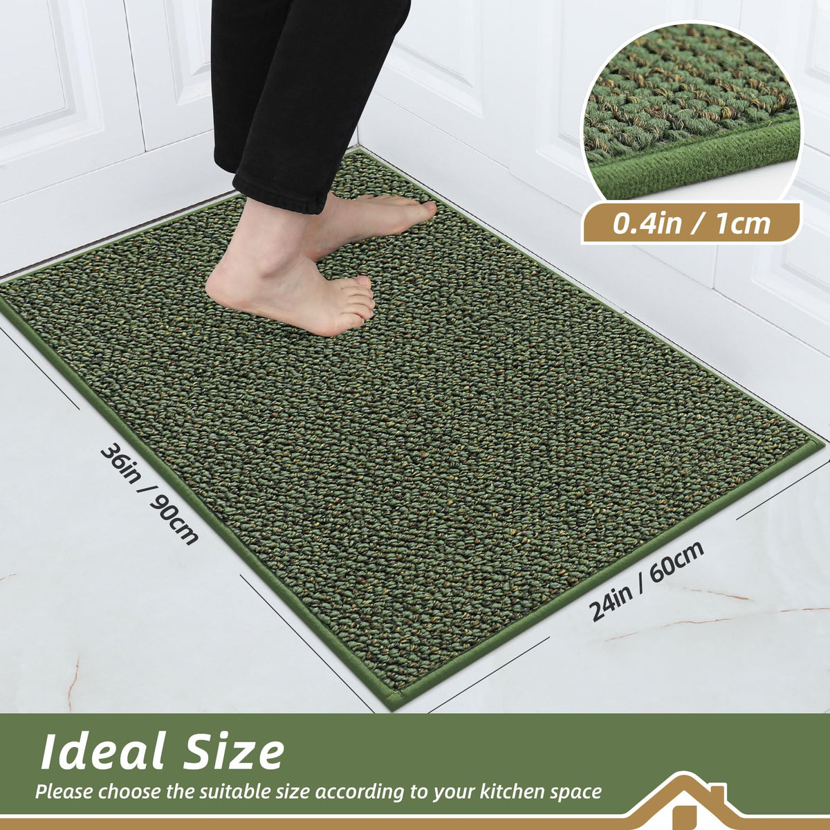 Kitchen Rugs 24"x36"