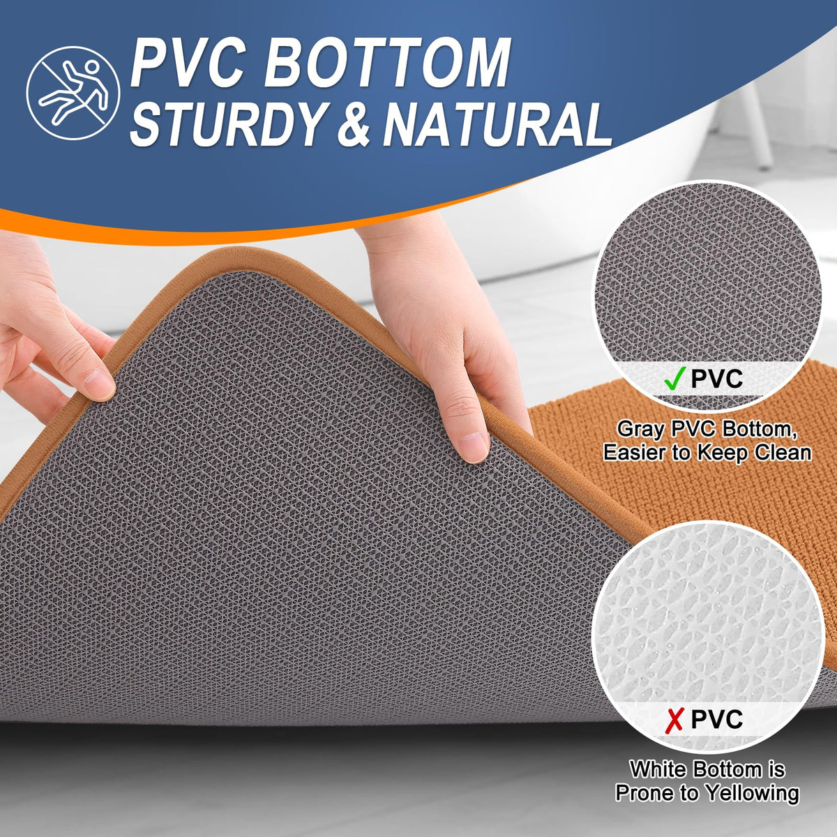 Thick Memory Foam Bathroom Rugs 36x24