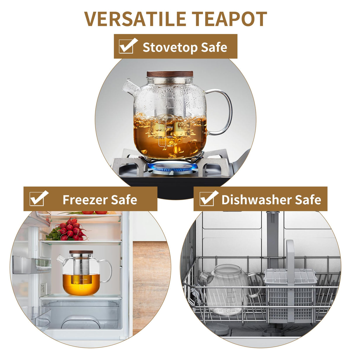 Glass Teapot with Infuser and Lid