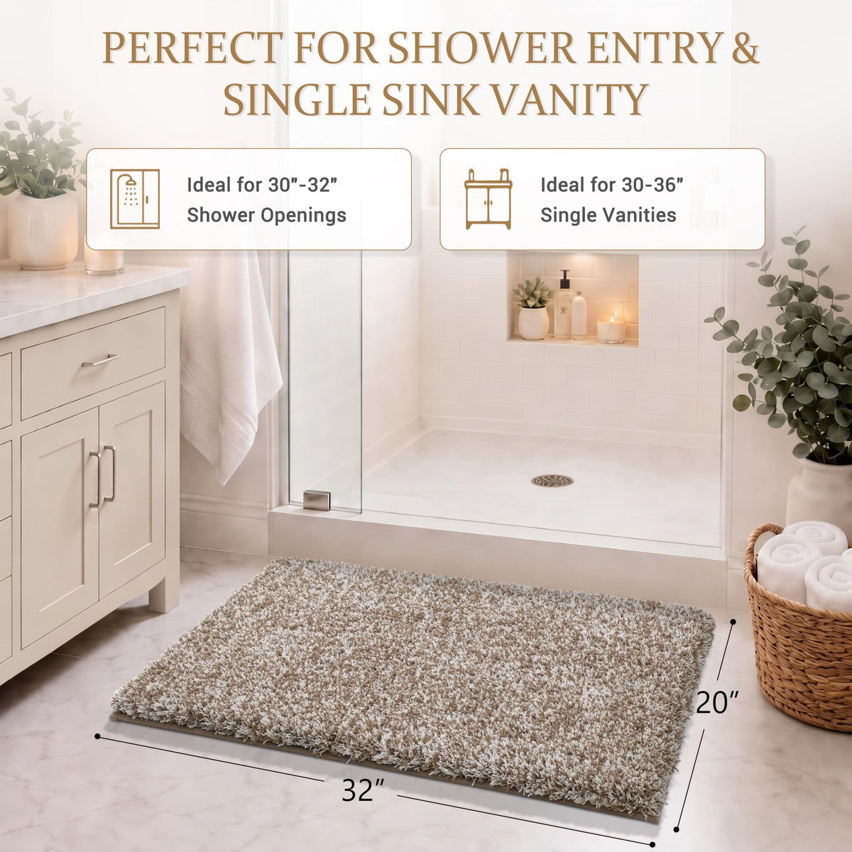 Bath Rugs for Bathroom 32X20