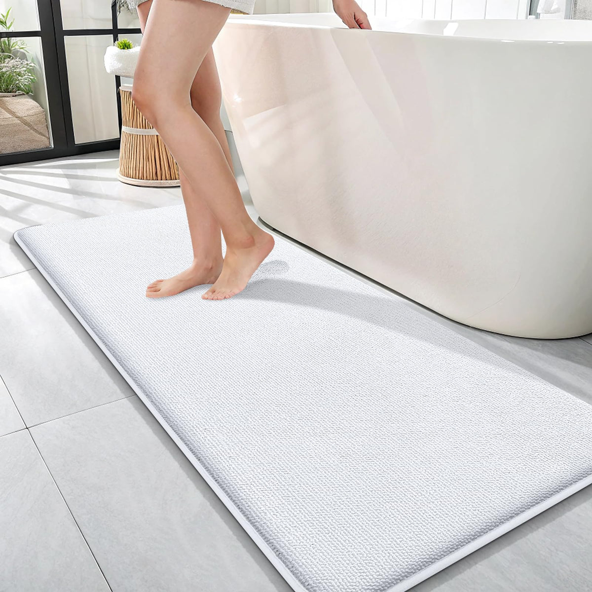 Memory Foam Bathroom Runner Rugs 47x17