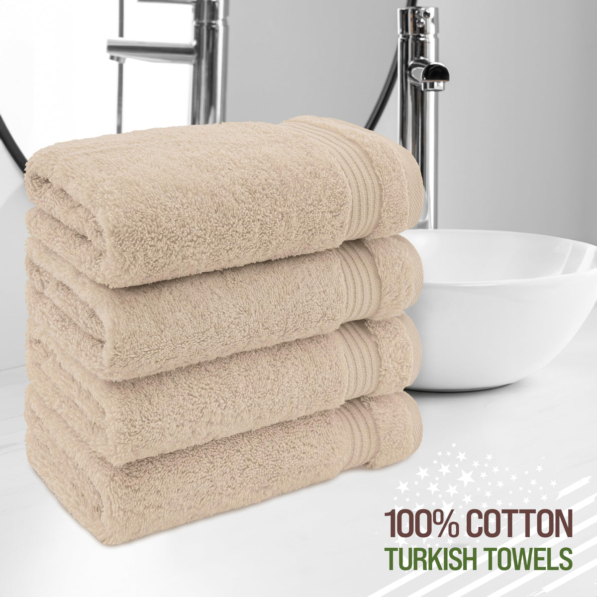 Hand Towels for Bathroom Set of 4 (4 Count)