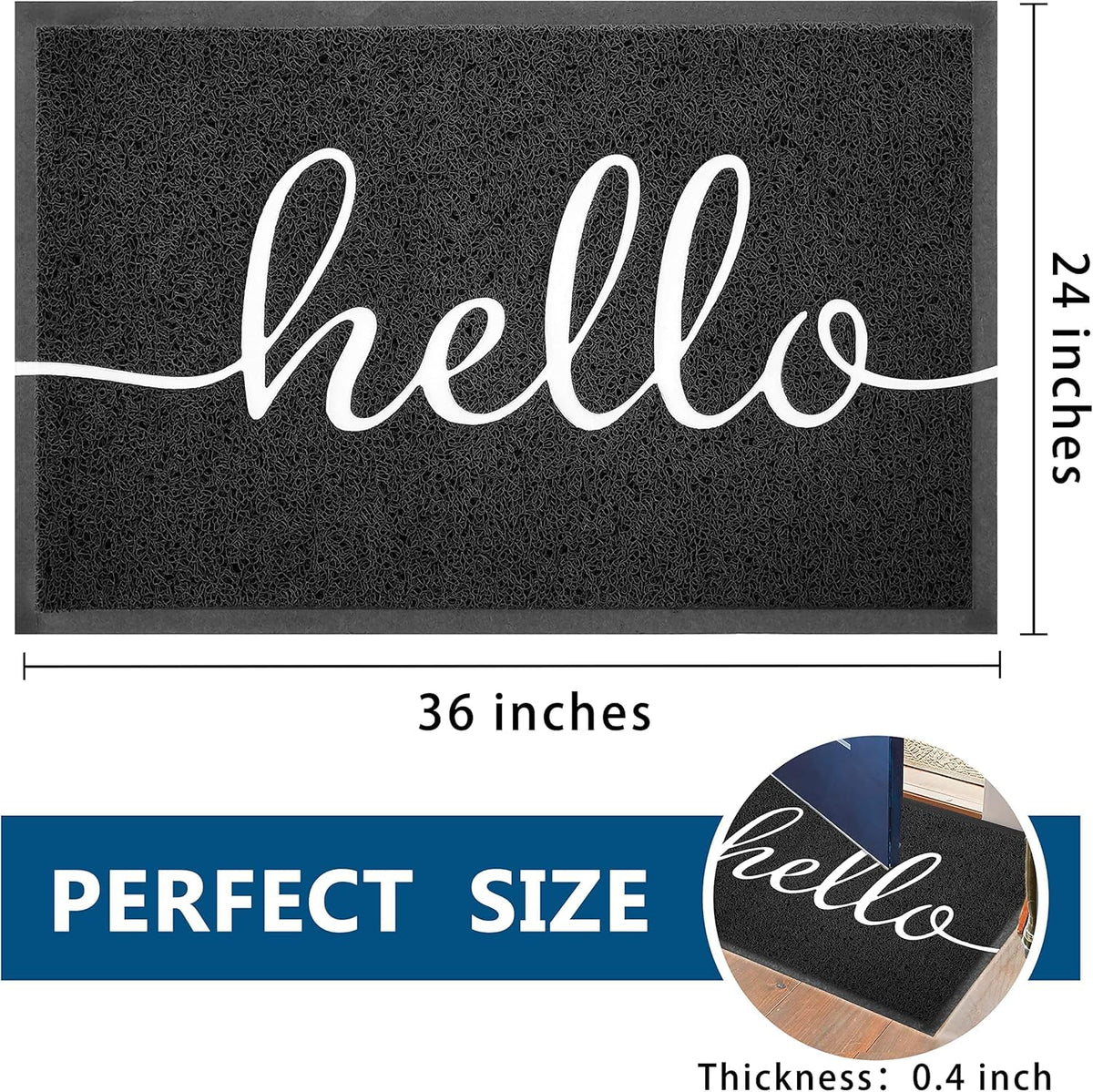 Door Mat Outside Inside Hello Doormat