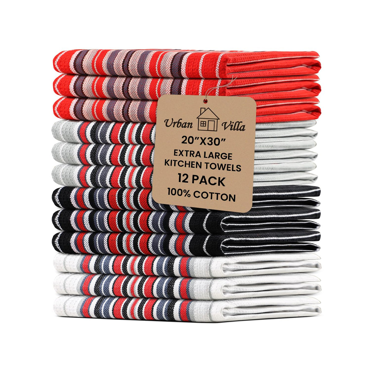 Kitchen Towel Cotton Dish Towes 20”x30” (12 Count)
