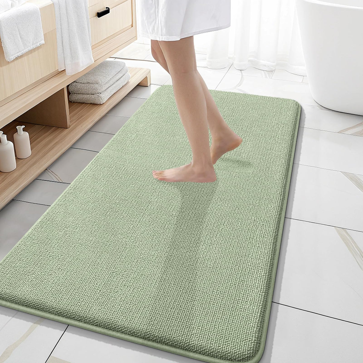 Memory Foam Bathroom Runner Rugs 47x20