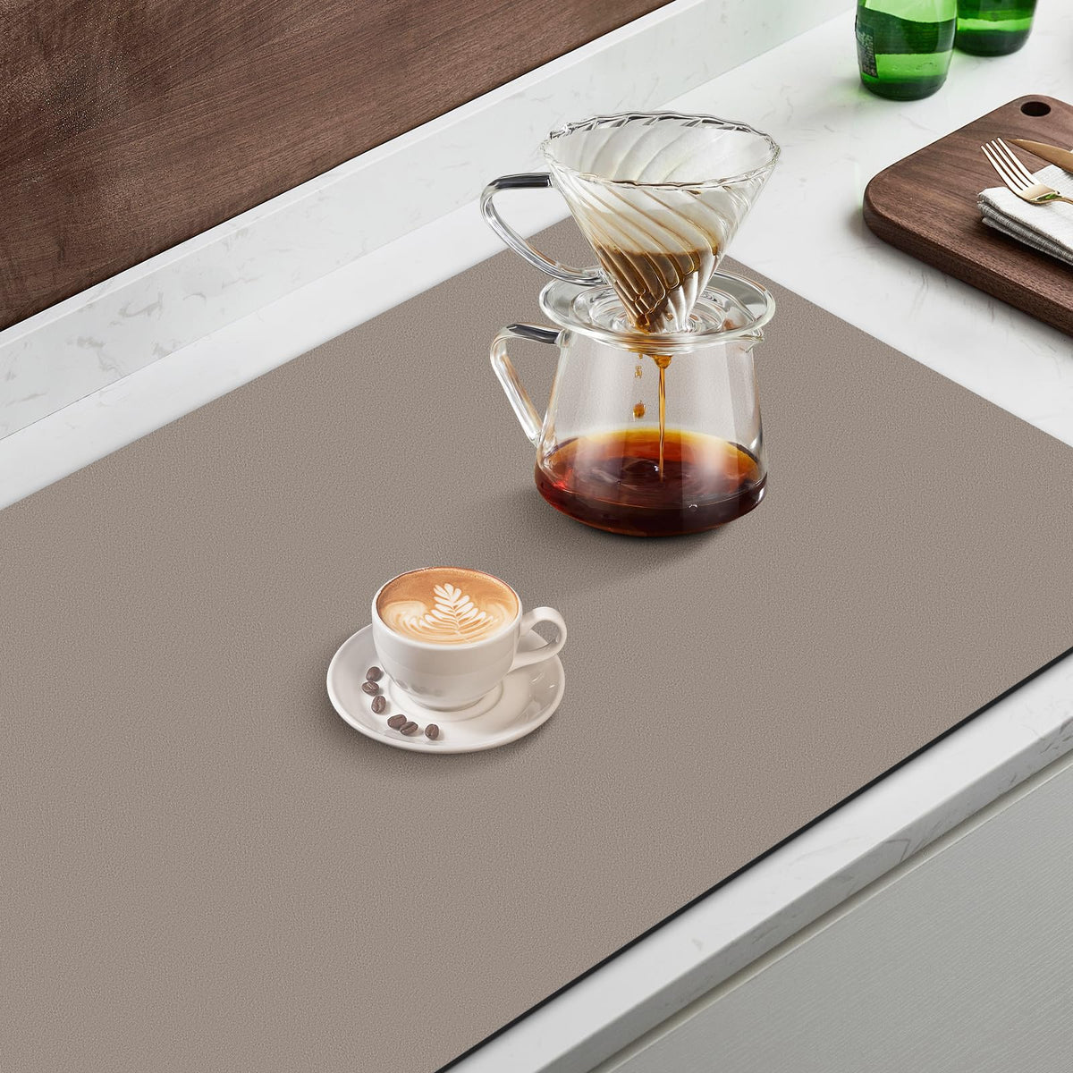 Coffee Mat Super Absorbent Dish Drying Mat Coffee Bar Mat 18"x 32"