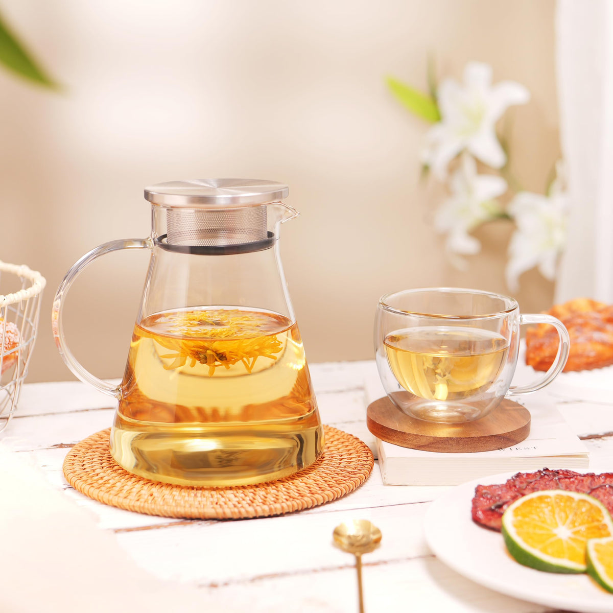 40oz 1200ml Glass Teapot Stovetop Safe