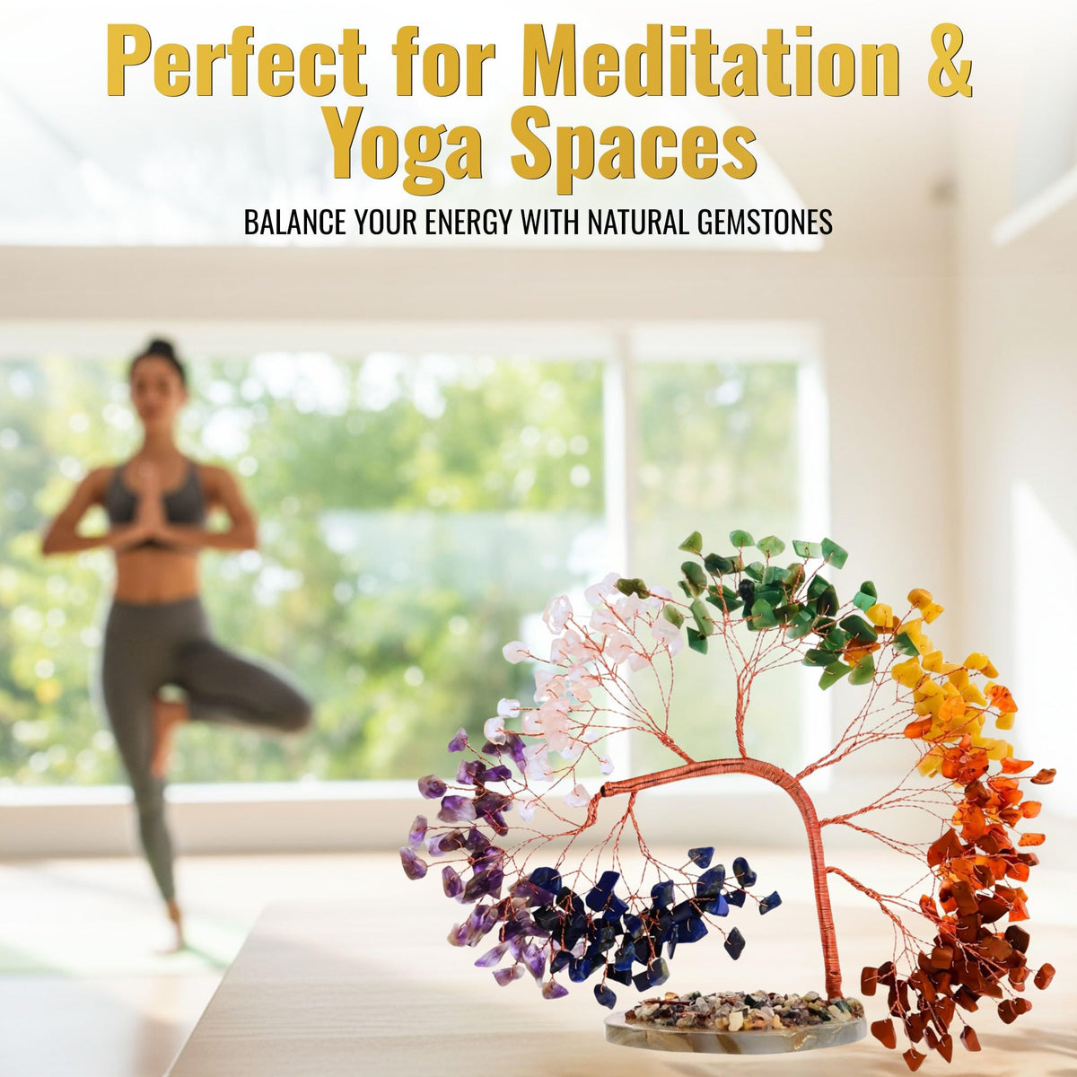 7 Chakra Crystal Tree of Life for Positive Energy