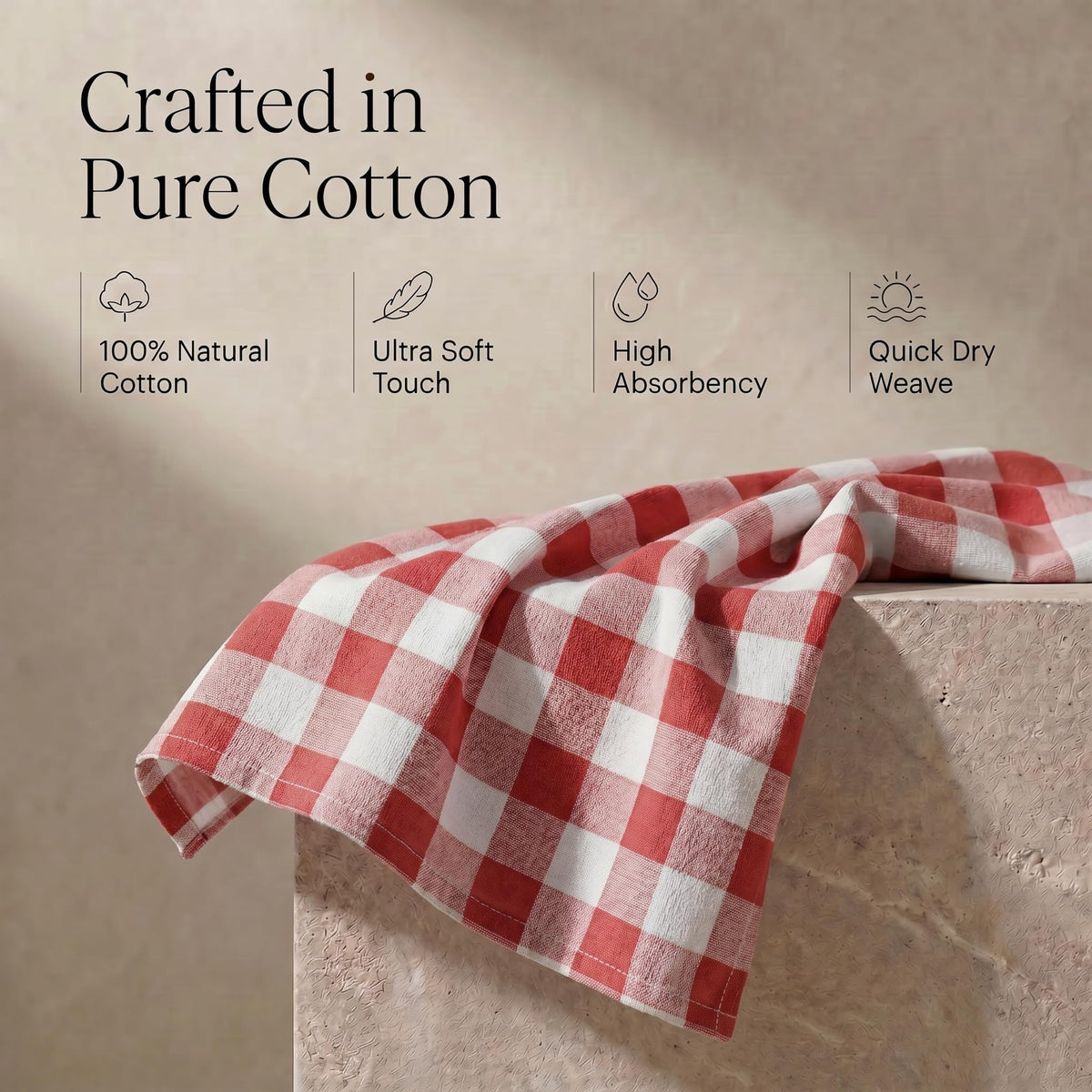 Kitchen Towels Cotton Dish Towels 20”x30” (6 Count)