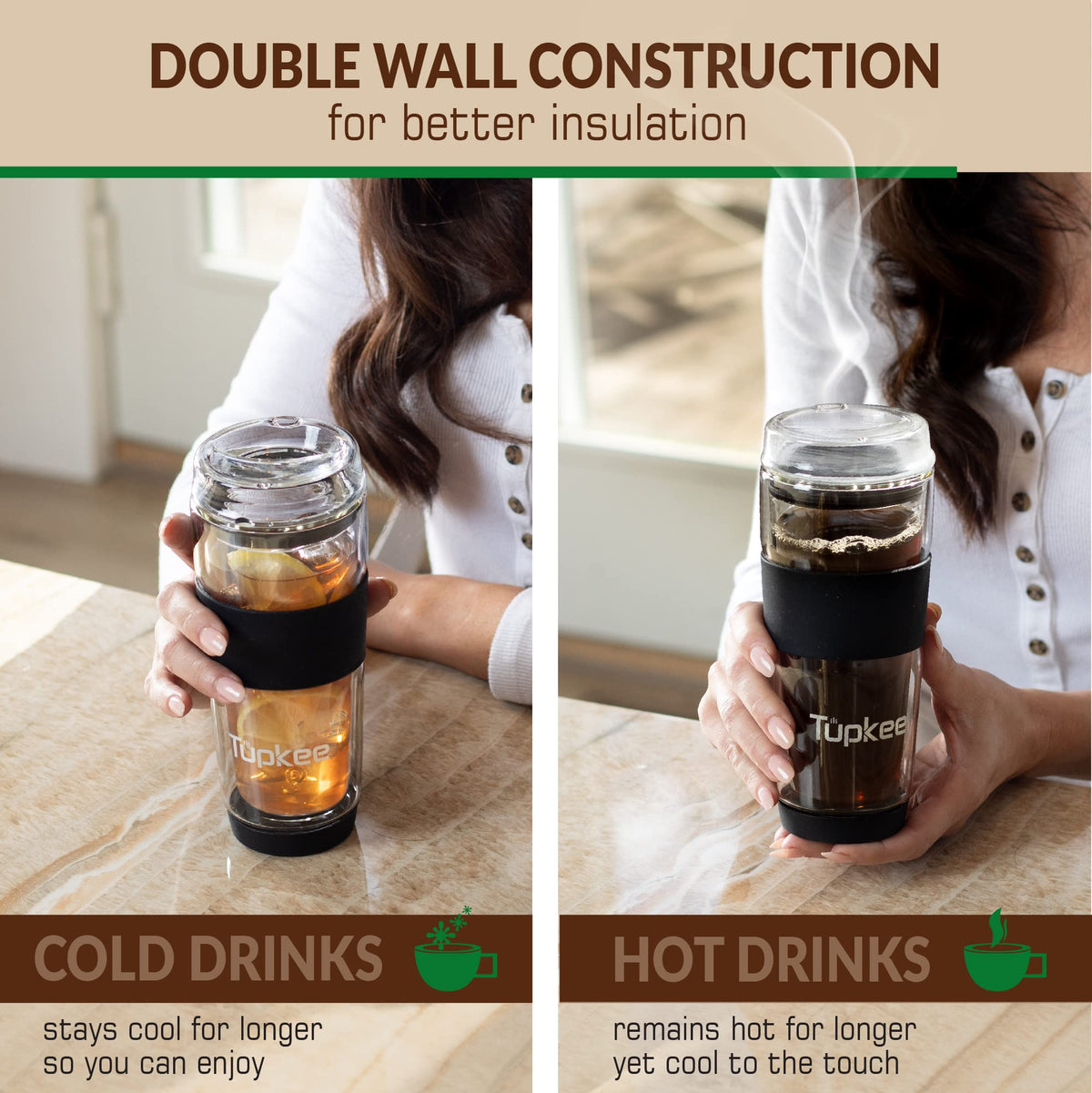 Double Wall All Glass Tumbler