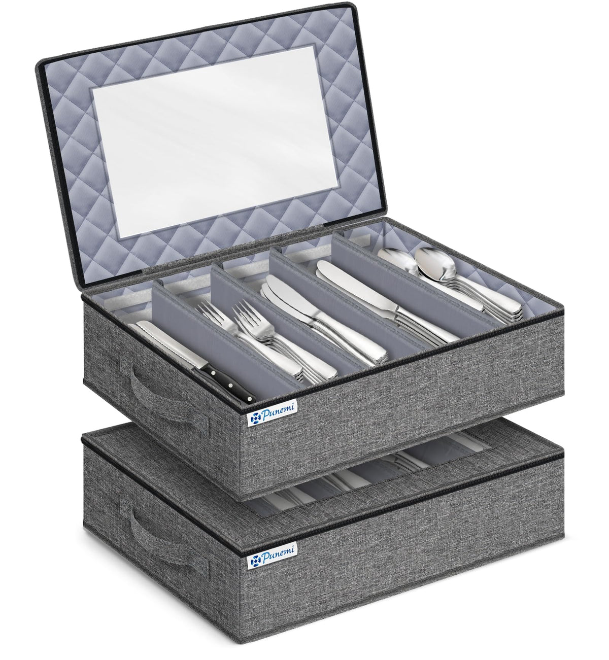 Hard Shell Silverware Storage Box (2 Count)