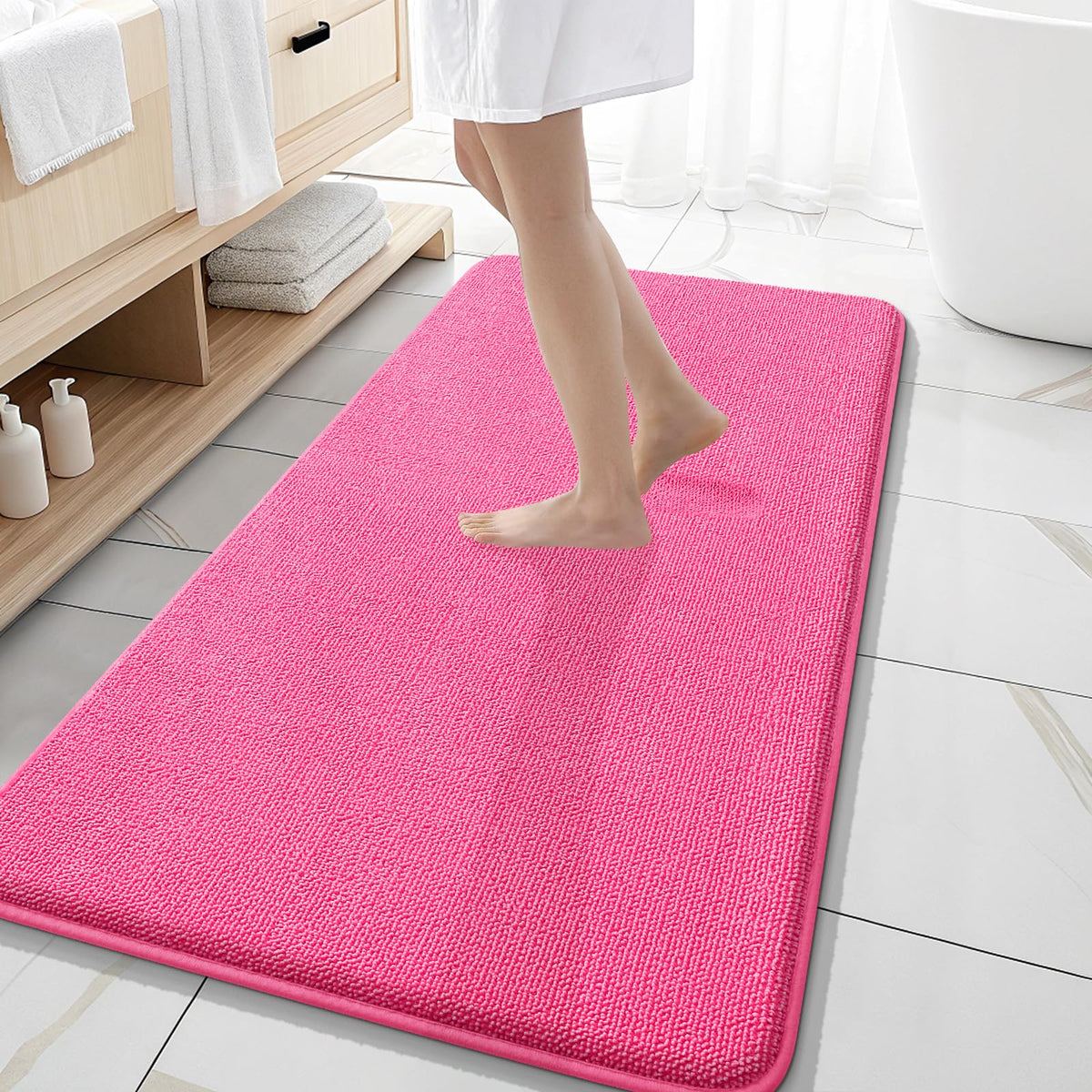 Memory Foam Bathroom Runner Rugs 47x20