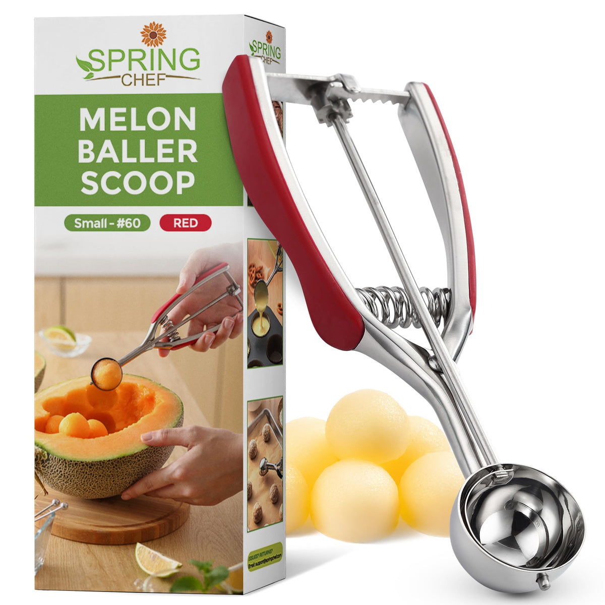 Small Stainless Steel Melon Baller Scoop #60