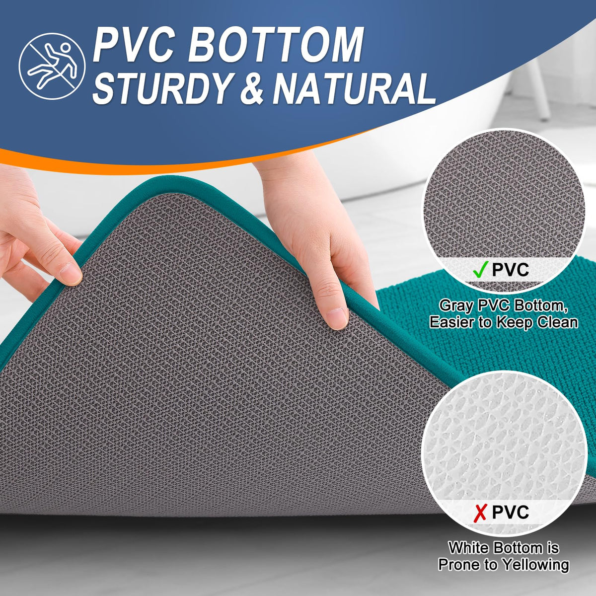 Thick Memory Foam Bathroom Rugs 30x20