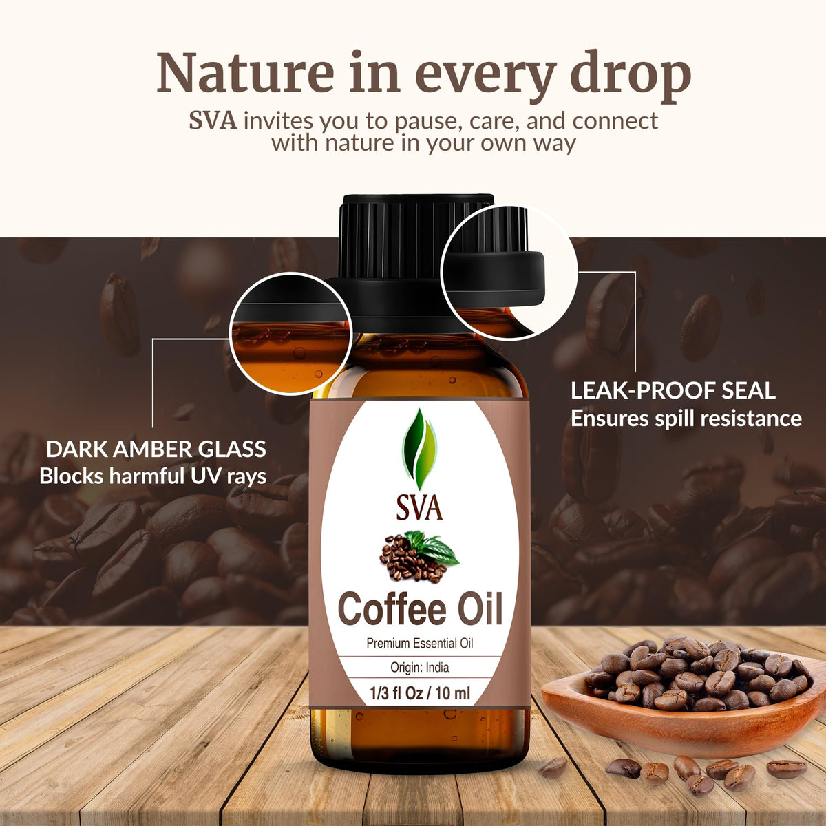 SVA Coffee Essential Oil in Glass Bottle