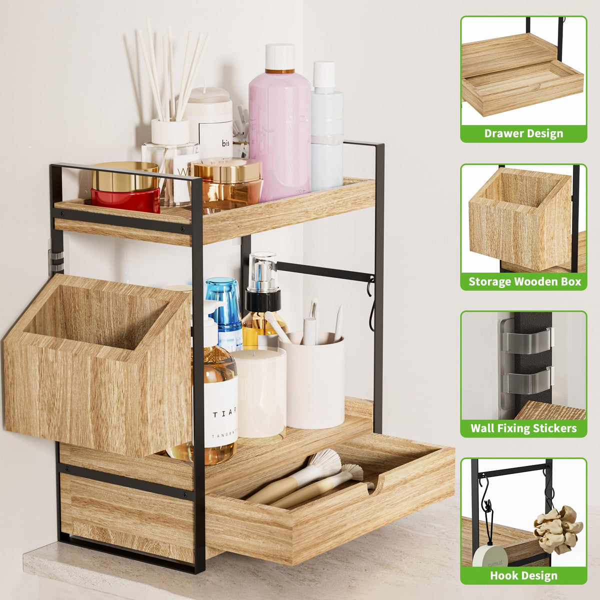 2 Tier Bathroom Counter Organizer