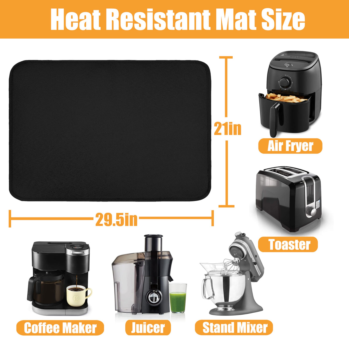 Heat Resistant Mats for Air Fryer on Countertop