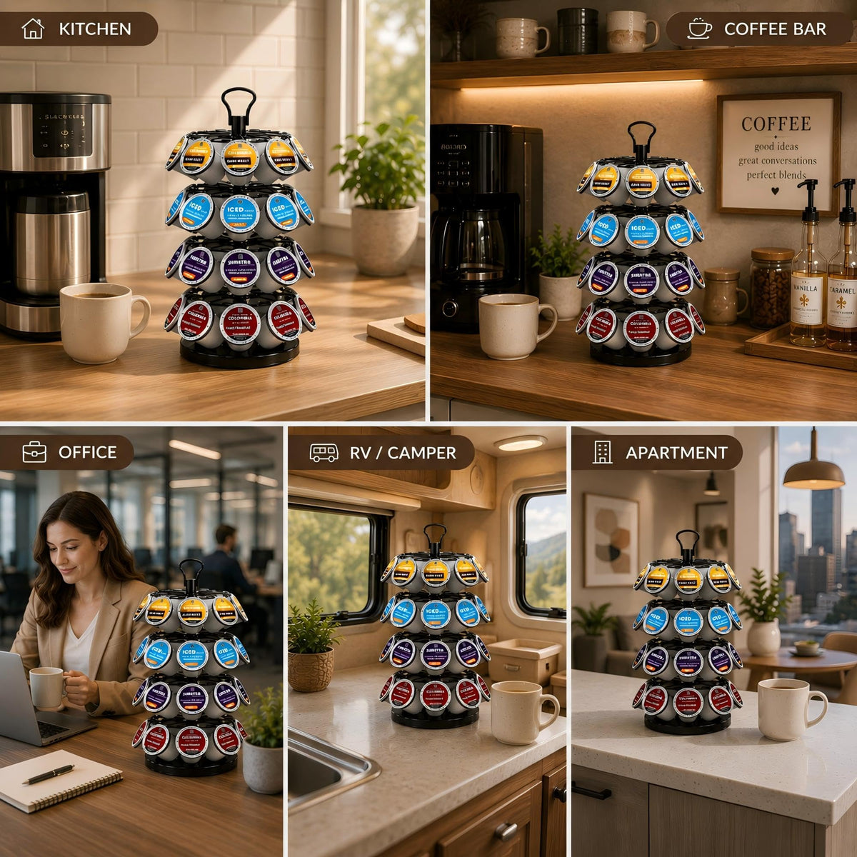 K Cup Holder Coffee Pod Holder Organizer for 36 Pods