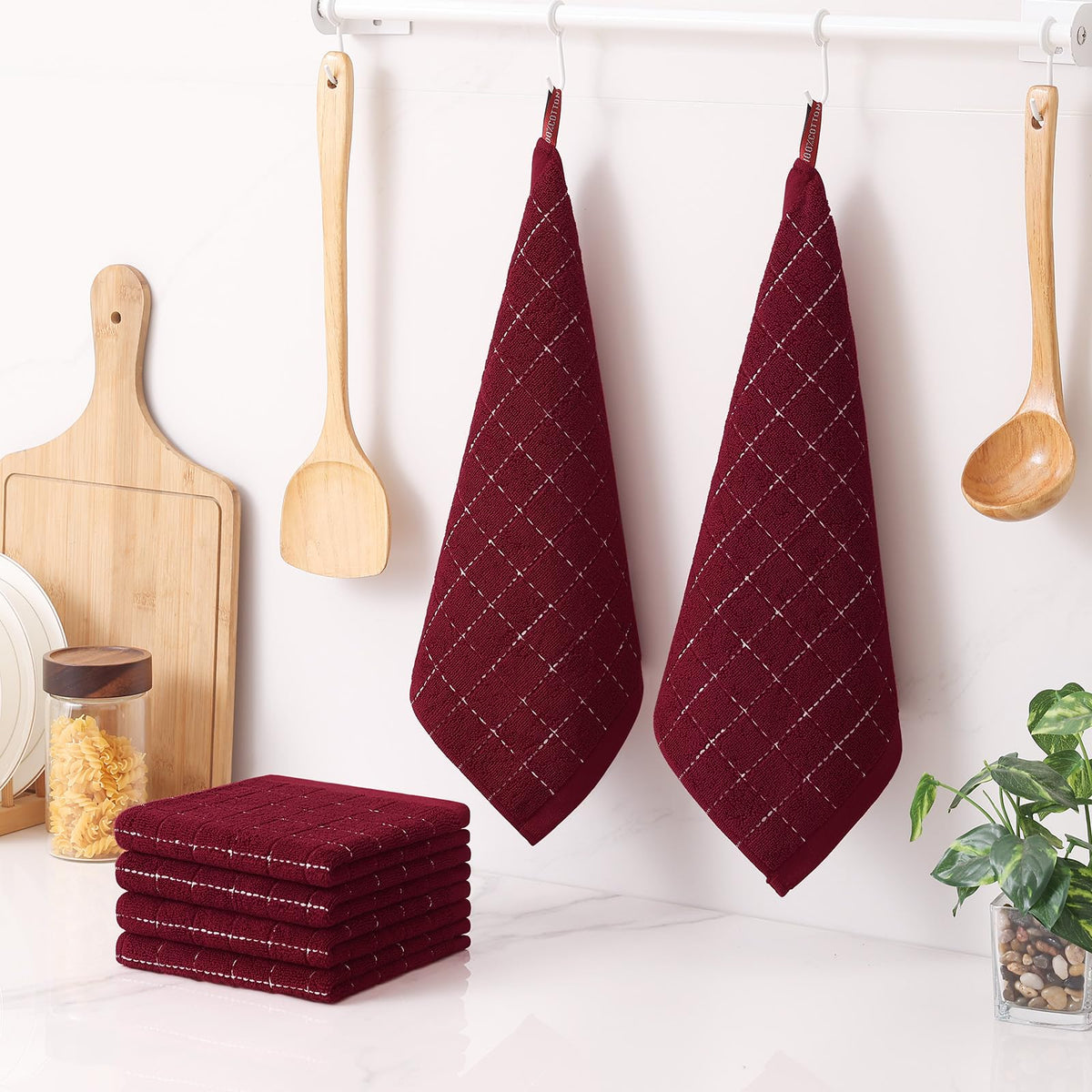 100% Cotton Terry Kitchen Dish Cloths (8 Count)