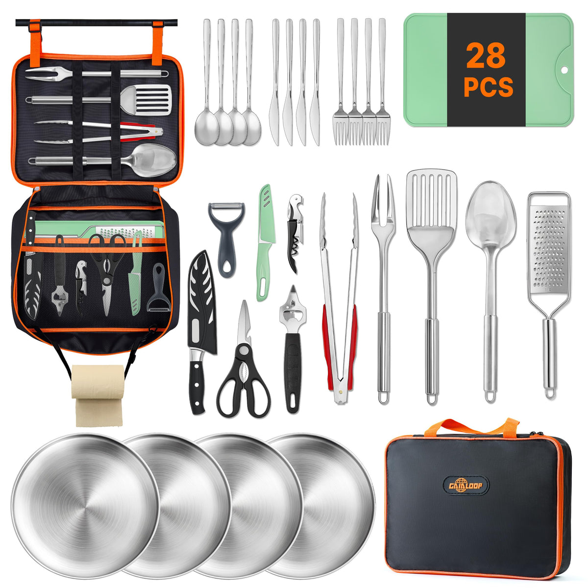 Portable Camping Cooking Utensils Set 28PCS (28 Count)