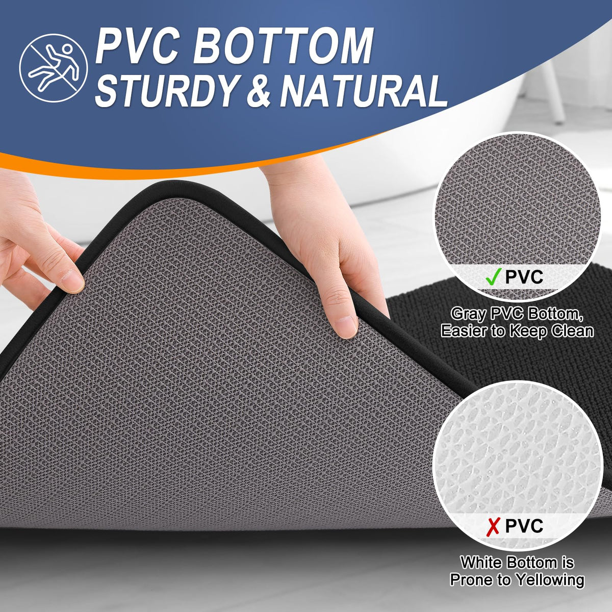 Thick Memory Foam Bathroom Rugs 32x20