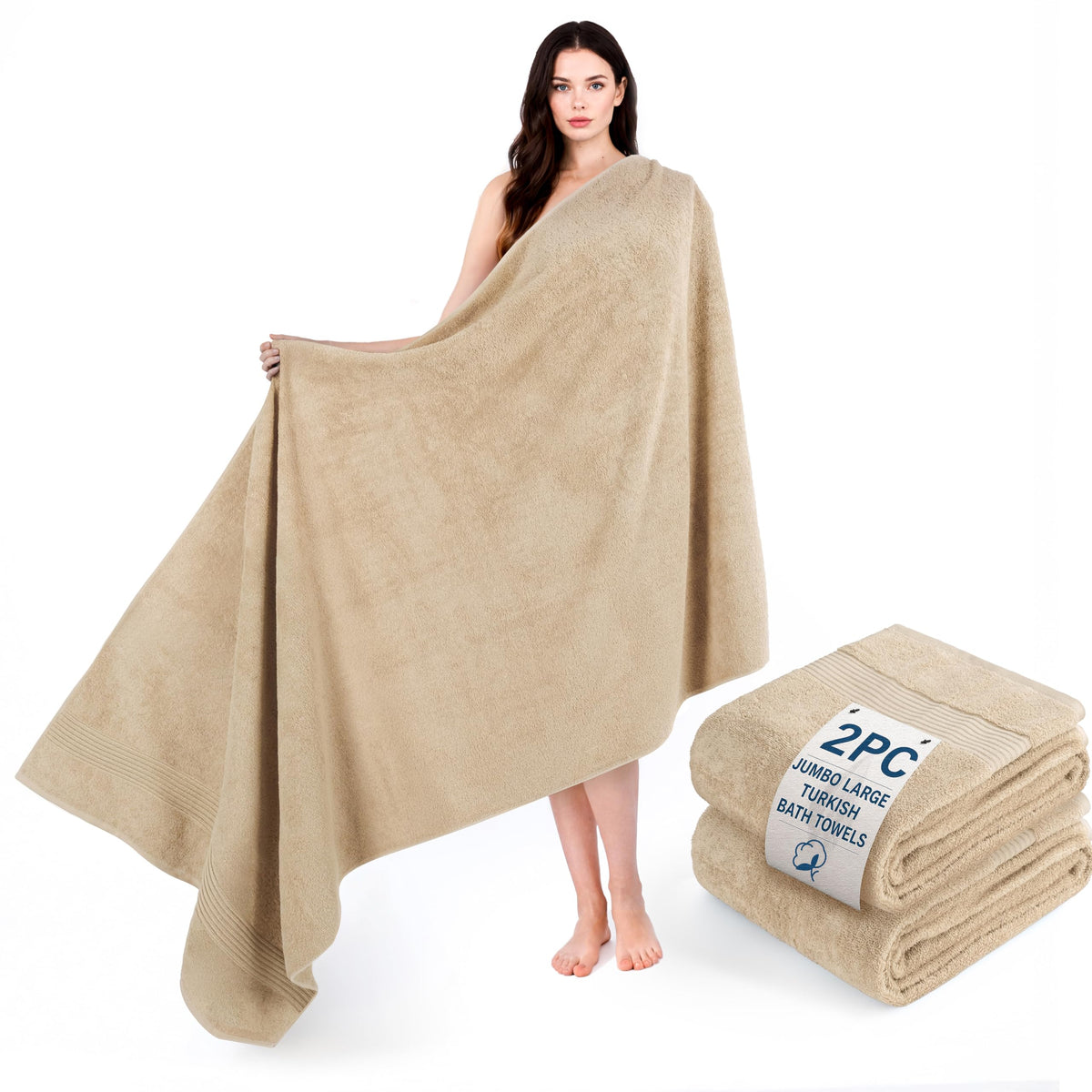 100% Cotton Turkish Towel Set (4 Count)