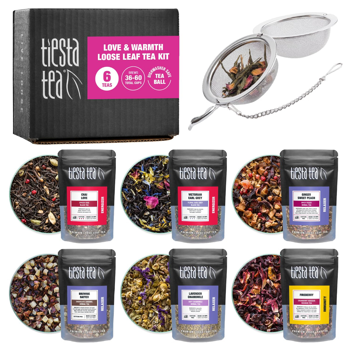Love & Warmth Loose Leaf Tea Gift Set (6.5 Ounce)