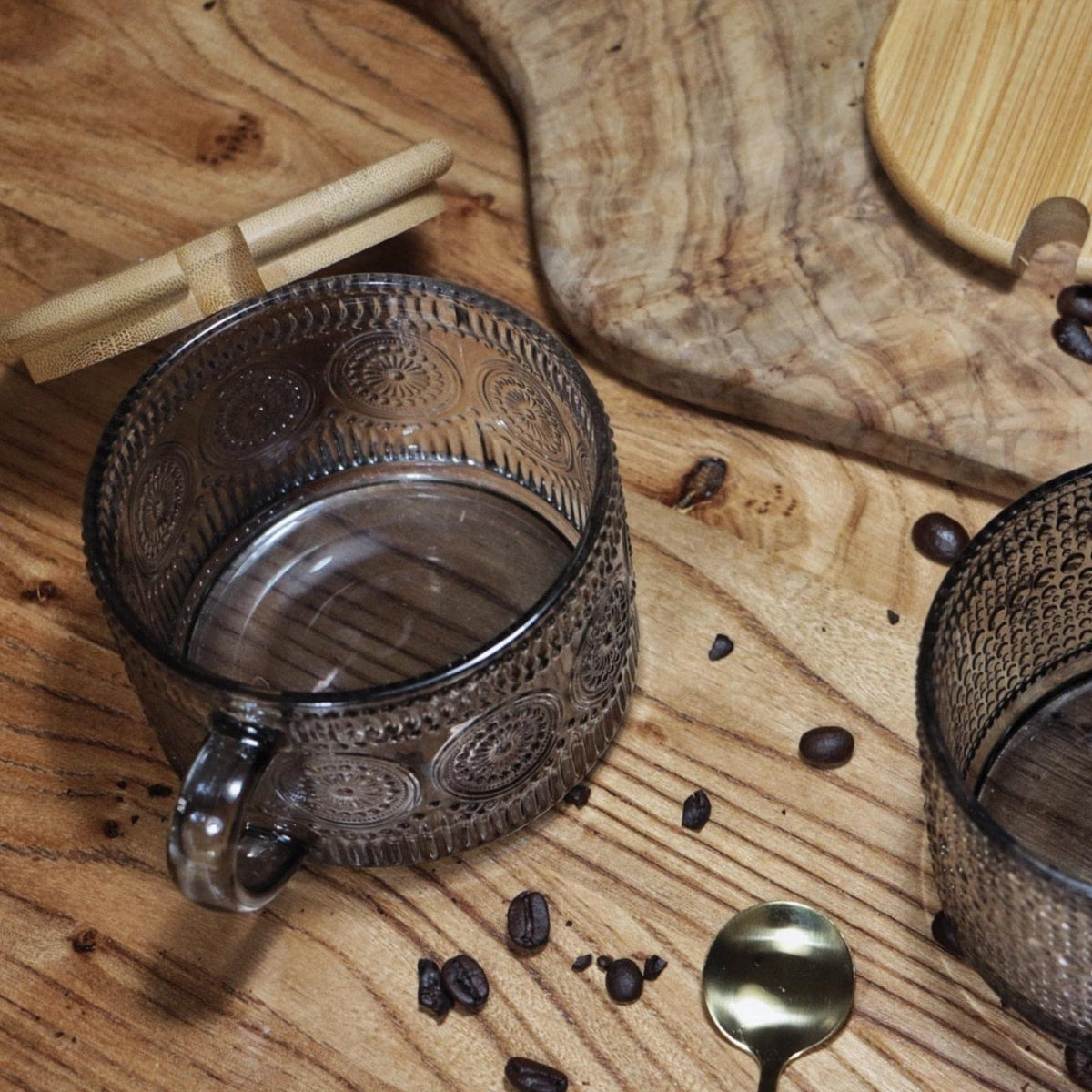Vintage Glass Coffee Mugs