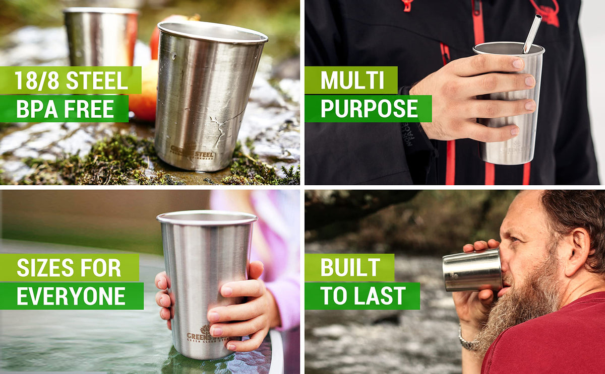 Stainless Steel Cups (4 Count)