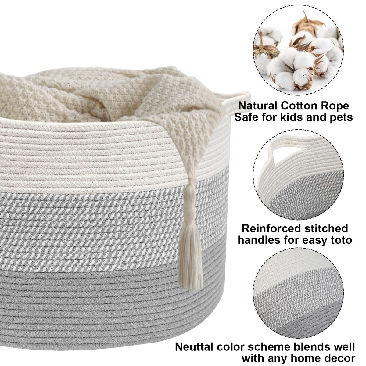 115L Extra Large Blanket Basket