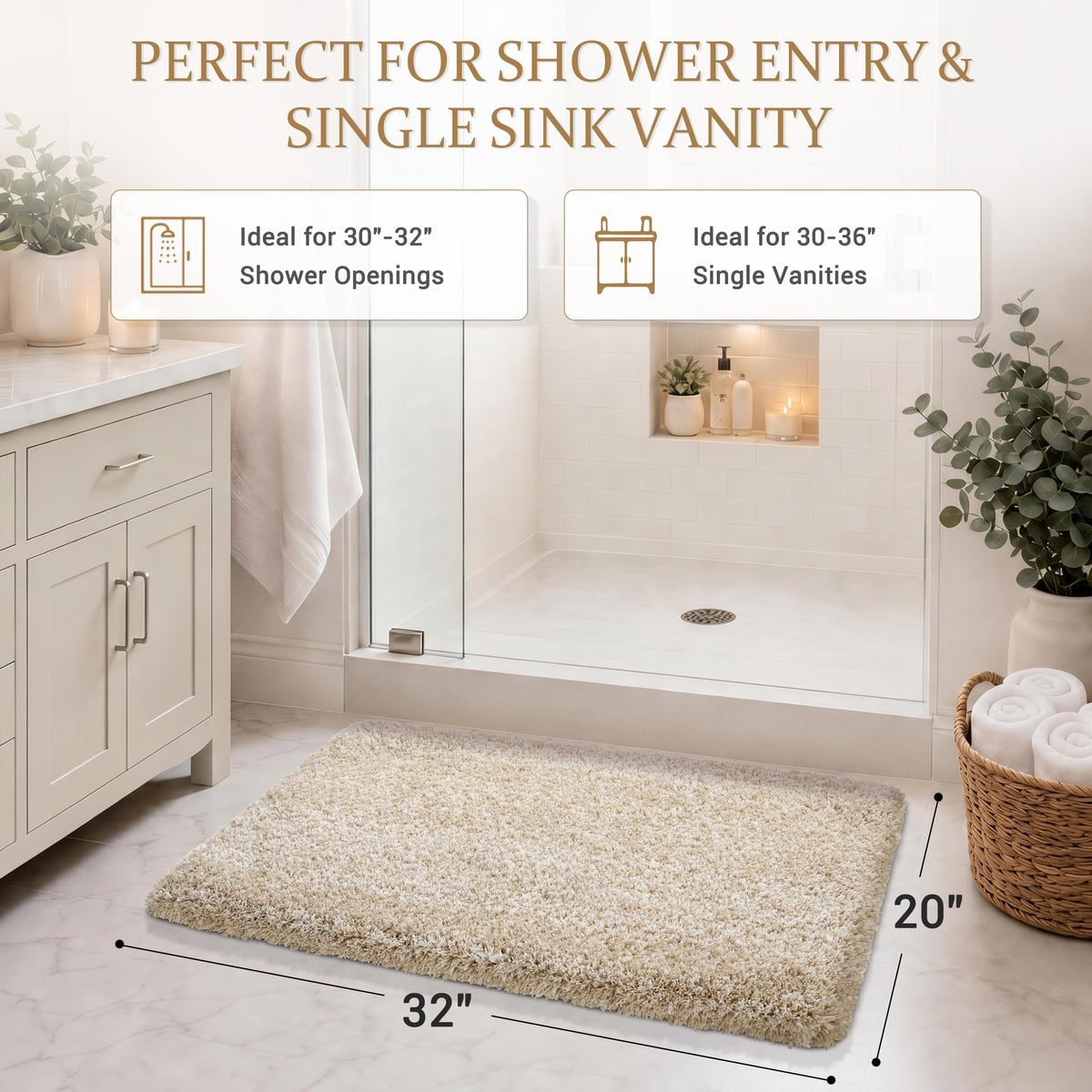 Bath Rugs for Bathroom 32X20