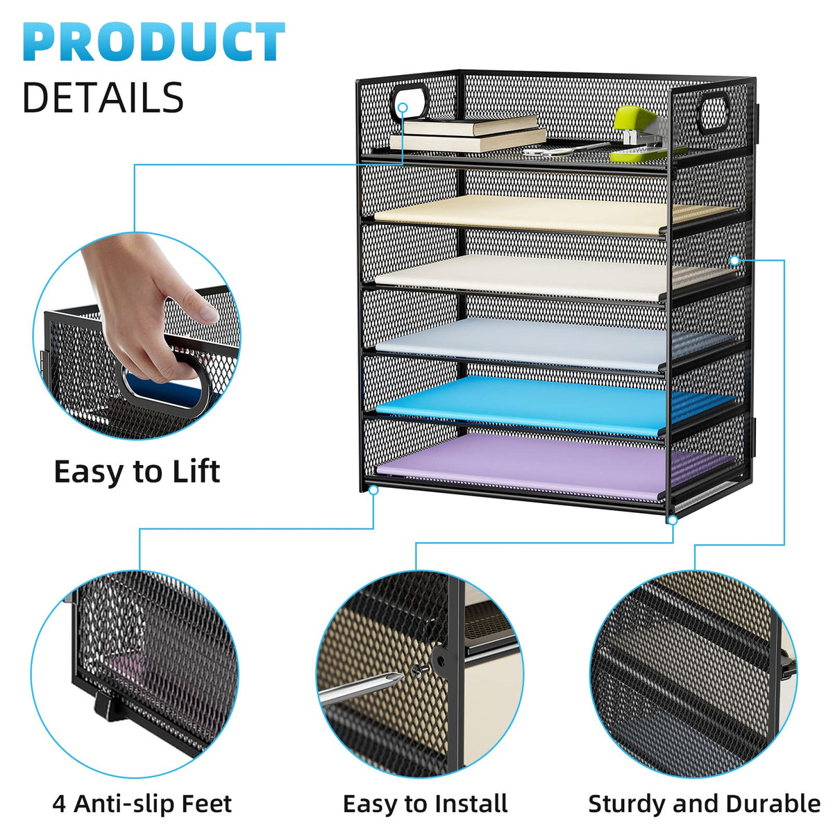 6 Tier Paper Organizer Letter Tray