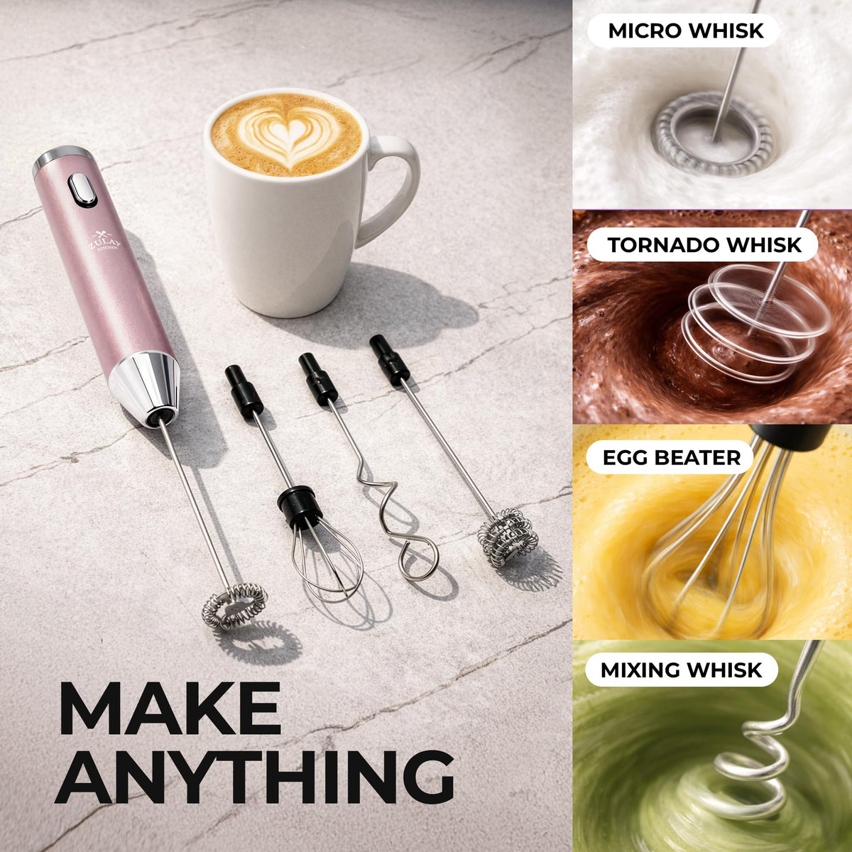 Rechargeable Milk Frother Handheld