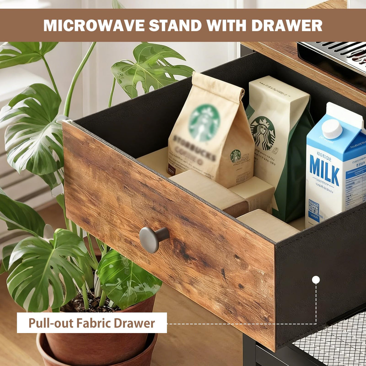 Kitchen Bakers Rack with Drawer